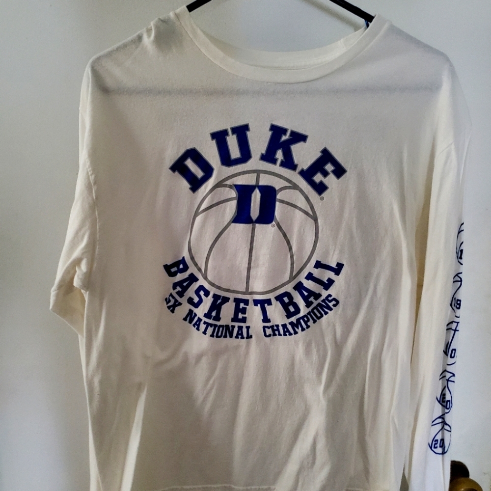 Duke 5x national championship T-shirt white size Large